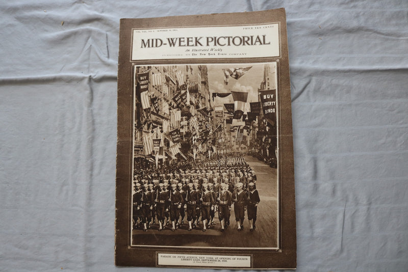 1918 OCT 10 MID-WEEK PICTORIAL MAGAZINE SECTION - PARADE OF 5TH AVENUE - NP 9240