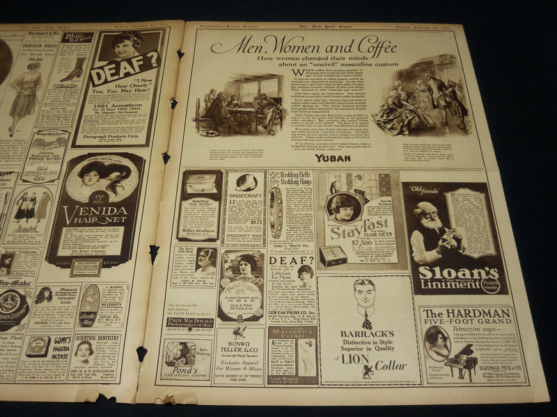 1921 JANUARY 16 NEW YORK TIMES PICTURE SECTION - BALLOONISTS AT MATTICE- NT 8925