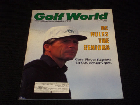 1988 AUGUST 12 GOLF WORLD MAGAZINE - GARY PLAYER FRONT COVER - E 6206