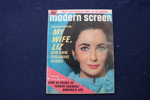 1964 MARCH MODERN SCREEN MAGAZINE - ELIZABETH TAYLOR COVER - E 17428