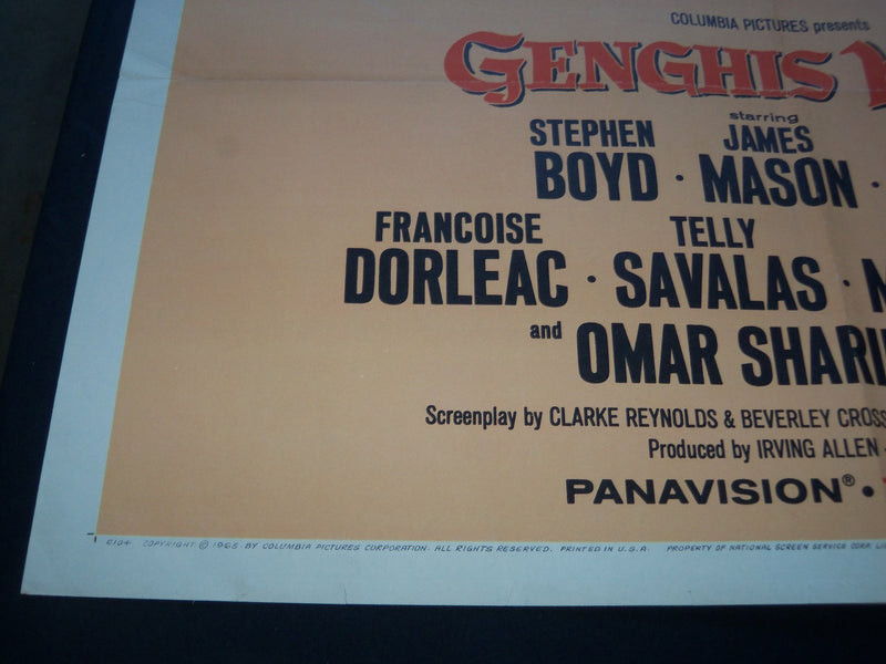 1965 GENGHIS KHAN MOVIE POSTER 41
