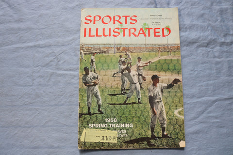 1958 MARCH 3 SPORTS ILLUSTRATED MAGAZINE - 1958 SPRING TRAINING COVER - ST 5505U