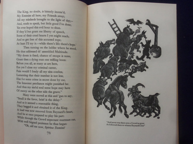 1954 THE STORY OF REYNARD THE FOX HARDCOVER BOOK BY FEITZ EICHENBERG - KD 8907