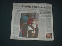 2019 MAY 30 NEW YORK TIMES - BREAKING SILENCE, MUELLER DECLINES TO ABSOLVE TRUMP