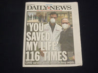 2020 NOVEMBER 26 NEW YORK DAILY NEWS NEWSPAPER - VIRUS SURVIVOR WRITES LETTERS