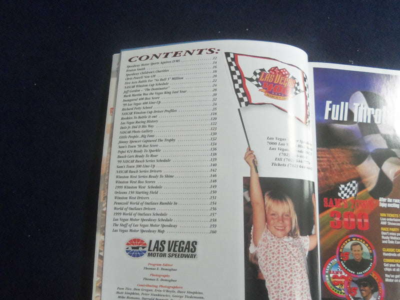 1999 MARCH 7 LAS VEGAS 400 RACING PROGRAM - LAS VEGAS MOTOR SPEEDWAY - SP 3929B