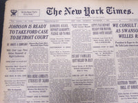 1933 SEPT 7 NEW YORK TIMES - JOHNSON READY TO TAKE FORD CASE TO COURT - NT 5261