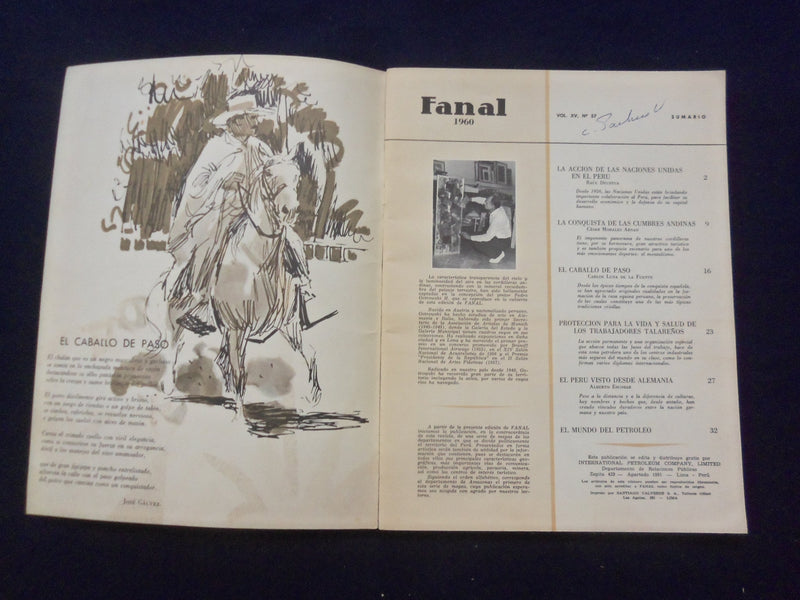 1960 FANAL MAGAZINE - SPANISH TEXT - VOLUME XV, NUMBER 57 - NICE COVER - K 146