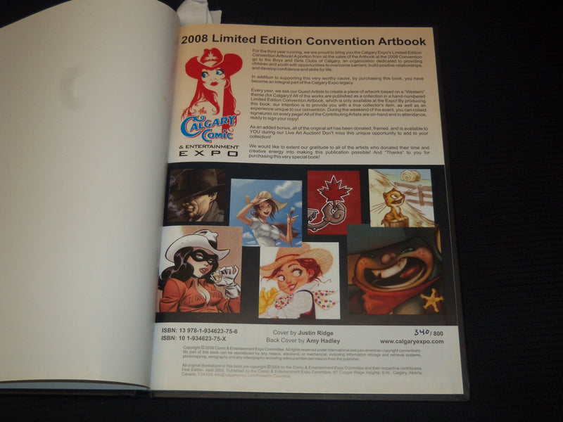2008 CALGARY COMIC & ENTERTAINMENT EXPO ARTBOOK - HARDCOVER - KD 4585A