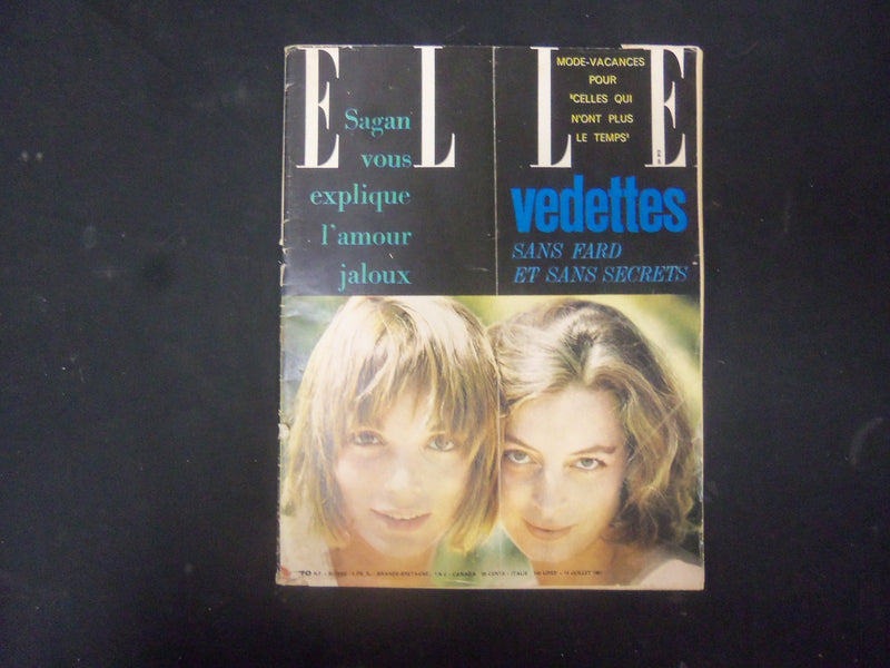 1961 JULY 14 FRENCH ELLE MAGAZINE - NICE COVER, PHOTOS & ADS - ST 4103