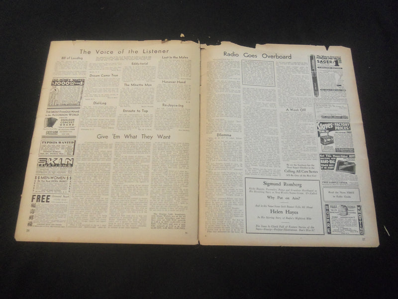 1935 OCTOBER 12 RADIO GUIDE MAGAZINE - LORETTA LEE ILLUSTRATED COVER - SP 9517C