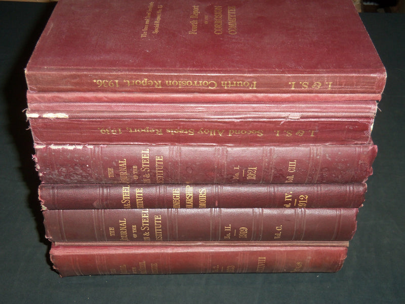 1912-1939 THE JOURNAL OF IRON & STEEL INSTITUTE LOT OF 9 - GEORGE LLOYD- KD 4141