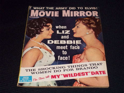 1960 MARCH MOVIE MIRROR MAGAZINE - LIZ & DEBBIE FRONT COVER - E 16168
