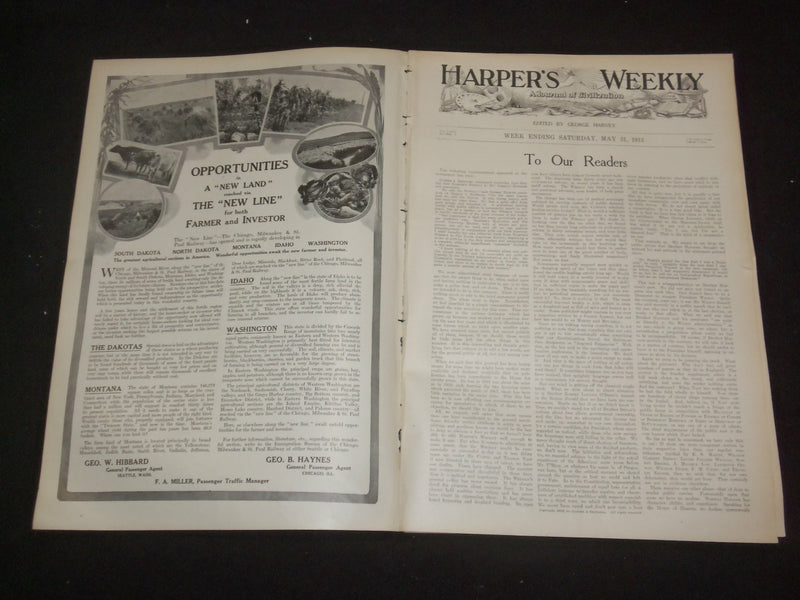 1913 MAY 31 HARPER'S WEEKLY MAGAZINE - INDUSTRIAL SERIES: WASHINGTON - ST 6390