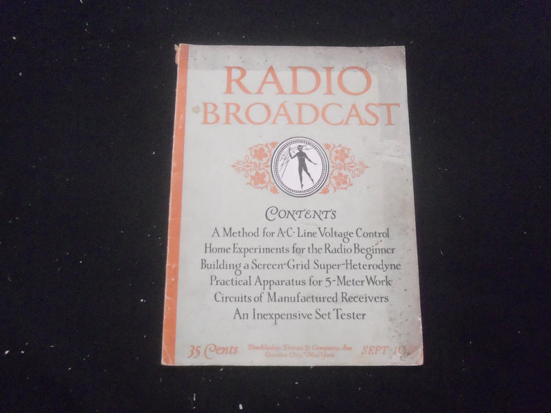 1928 SEPTEMBER RADIO BROADCAST MAGAZINE - NICE COVER, ARTICLES & PHOTOS - B 434Q