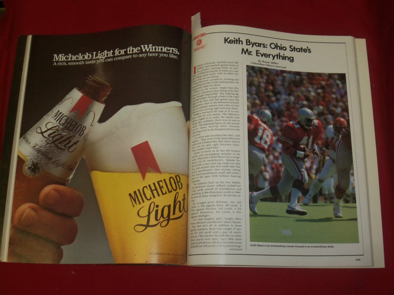 1985 JANUARY 1 ROSE BOWL PROGRAM - USC VS. OHIO STATE - CRIS CARTER - B 6338