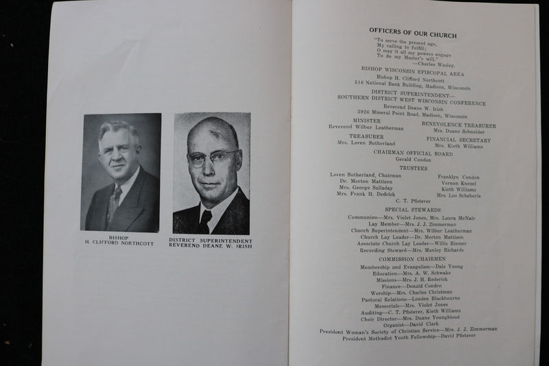 1956 BRODHEAD METHODIST CHURCH CENTENNIAL - BRODHEAD, WI - SOFTCOVER - K 3011