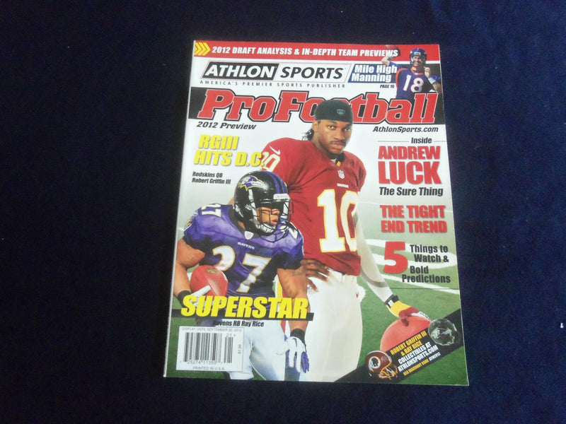 2012 ALTHON SPORTS PRO FOOTBALL 2012 PREVIEW MAGAZINE - ST 7158
