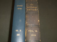 1893 SATURDAY REVIEW 2 BOUND VOLUMES - COMPLETE YR- PUBLISHED IN LONDON - R 1114