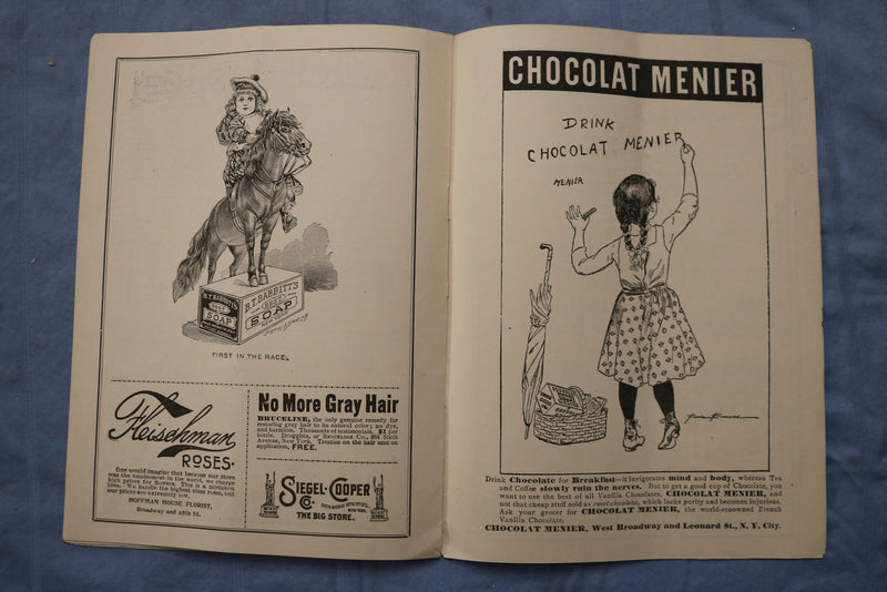 1896 NOVEMBER 9 A FLORIDA ENCHANTMENT - HOYT'S THEATRE PROGRAM - K 2612