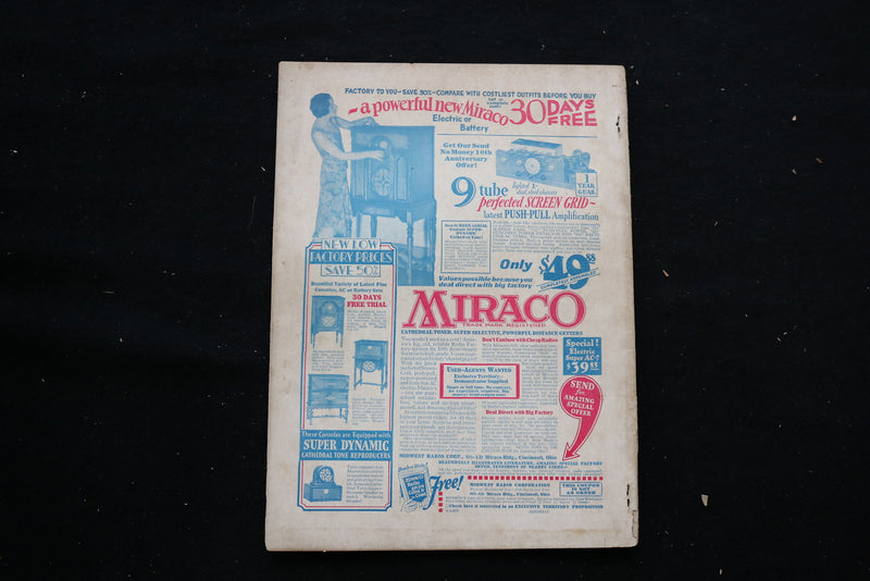 1929 DECEMBER RADIO NEWS MAGAZINE - RADIO TECHNIQUE IN MOVIES COVER - E 10573