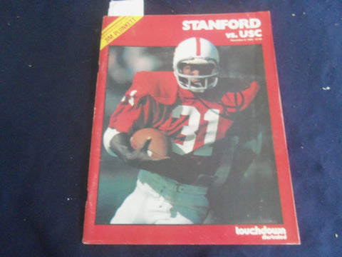 1980 NOV 8 FOOTBALL PROGRAM -STANFORD UNIV VS USC -JOHN ELWAY-M. ALLEN- SP 1214C