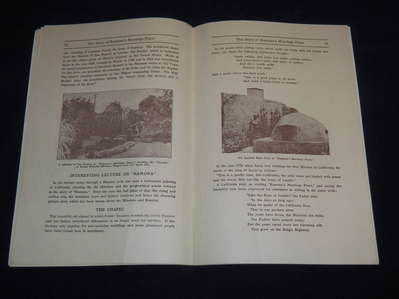 1920'S THE STORY OF RAMONA'S MARRIAGE PLACE - SAN DIEGO - J 8579