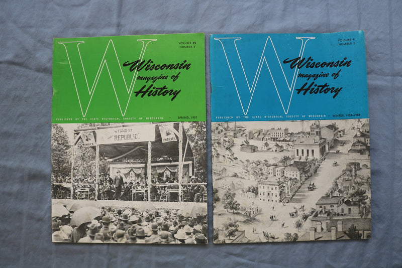 1957-1958 WISCONSIN MAGAZINE OF HISTORY SOFTCOVER BOOKS - LOT 0F 2 - K 715