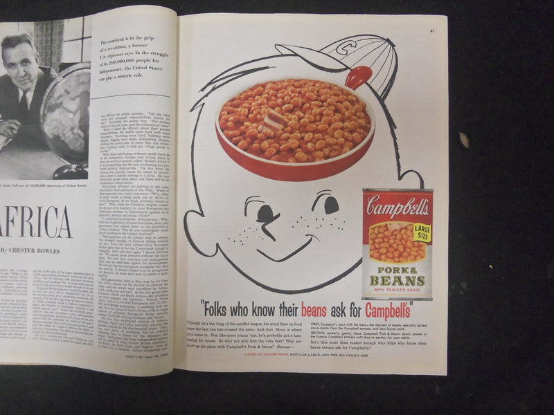 1955 JUNE 10 COLLIER'S MAGAZINE - GREAT ILLUSTRATIONS, ARTICLES & ADS - ST 4530