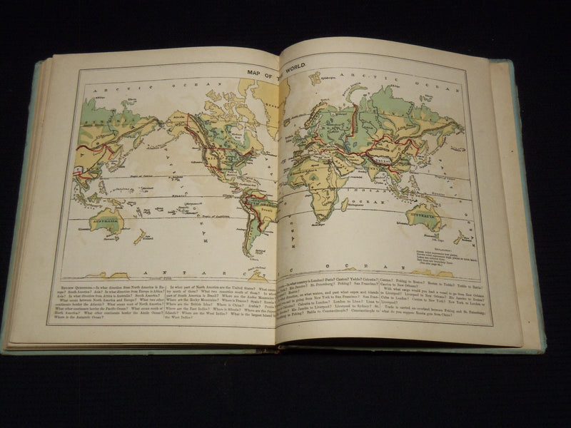 1872 GUYOT'S INTRODUCTION TO GEOGRAPHY - GREAT COLOR MAPS - KD 7978