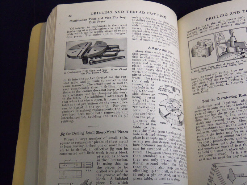 1924 DRILLING AND THREAD CUTTING HANDBOOK - POPULAR MECHANICS - J 8824