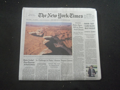 2022 AUGUST 17 NEW YORK TIMES - PANDEMIC FRAUD CLAIMED BILLIONS MEANT FOR RELIEF