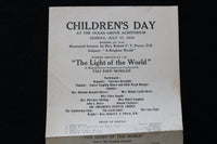 1910 JULY 17 CHILDREN'S DAY AT OCEAN GROVE AUDITORIUM PROGRAM - K 1998