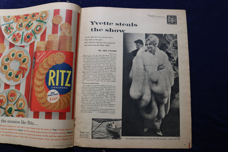 1959 DECEMBER 6 THIS WEEK MAGAZINE - YVETTE MIMIEUX COVER - E 22921