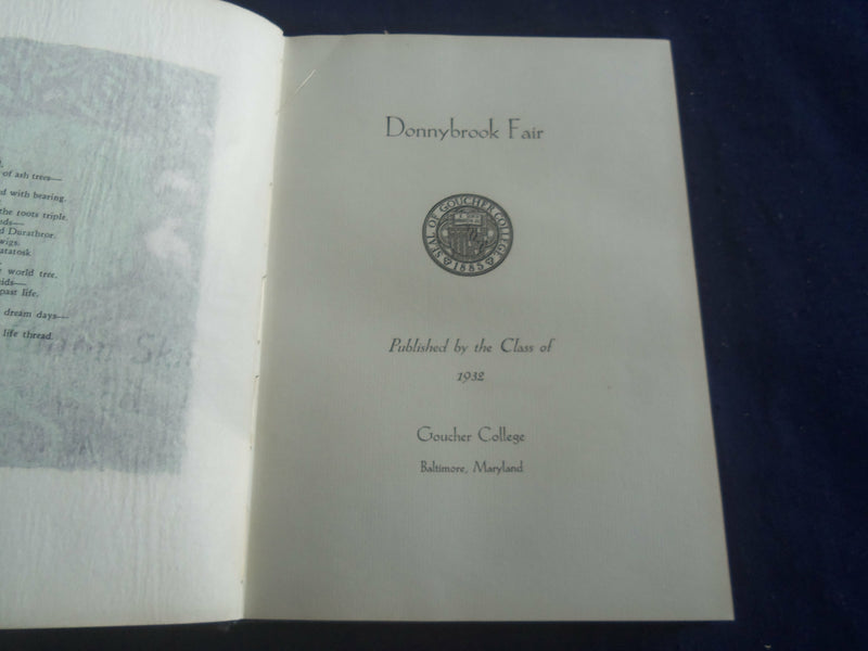 1932 DONNYBROOK FAIR GOUCHER COLLGE YEARBOOK - BALTIMORE, MARYLAND - YB 2702