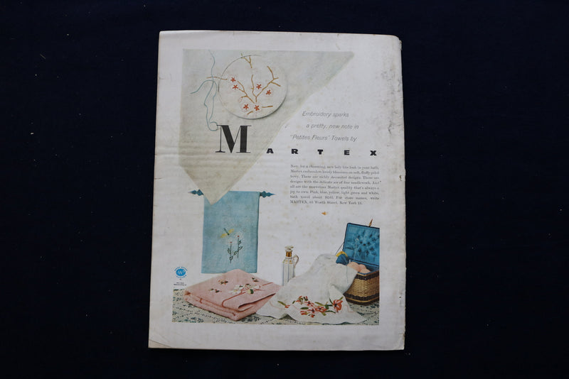 1957 MAY LIVING FOR YOUNG HOMEMAKERS MAGAZINE - OUTDOOR TABLE COVER - E 11308
