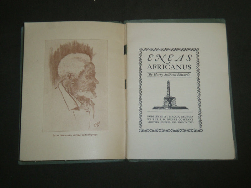 1922 ENEAS AFRICANUS BOOK BY HENRY STILLWELL EDWARDS - MACON GEORGIA - J 4685