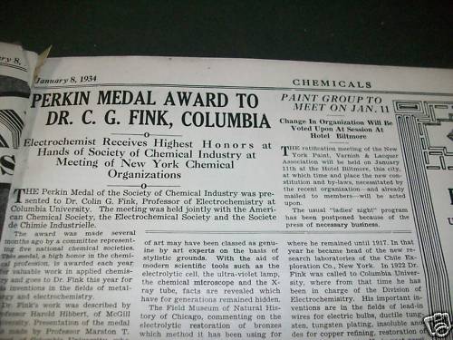 1934 JANUARY-APRIL CHEMICALS MAGAZINE BOUND VOLUME - NICE ADS - KD 2951