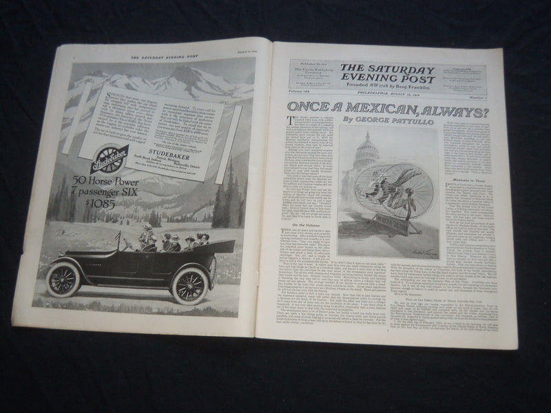 1916 AUGUST 12 THE SATURDAY EVENING POST MAGAZINE - ILLUSTRATED COVER - SP 739