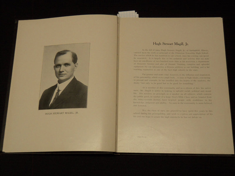 1911 THE TATLER PRINCETON HIGH SCHOOL YEARBOOK LOT OF 2 - ILLINOIS - YB 2943