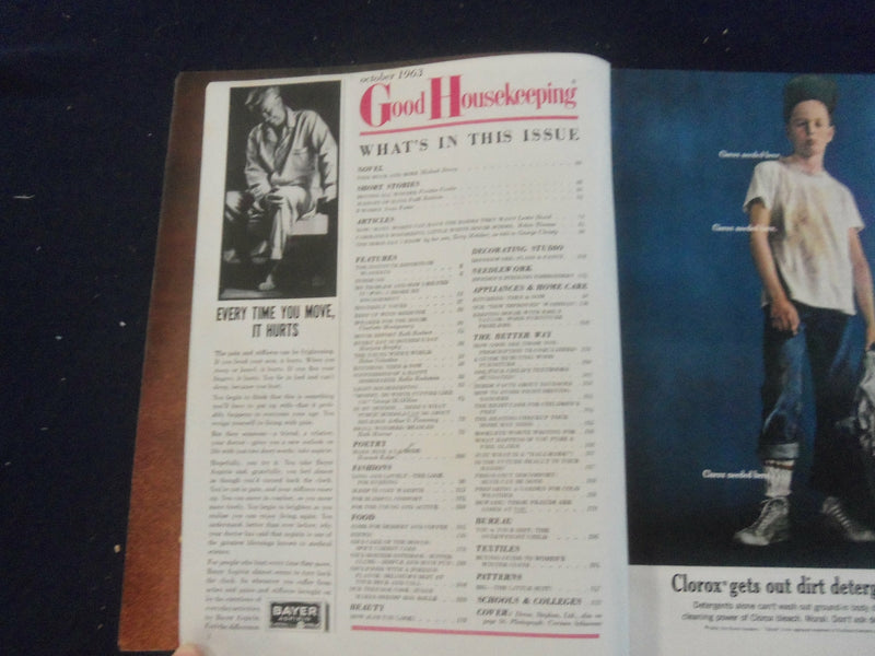 1963 OCTOBER GOOD HOUSEKEEPING MAGAZINE - NICE COVER, ARTICLES & ADS - F 252S