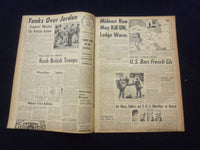 1958 JULY 18 BOSTON DAILY RECORD NEWSPAPER-U.S. ARMADA FLIES OVER JORDAN-NP 6359