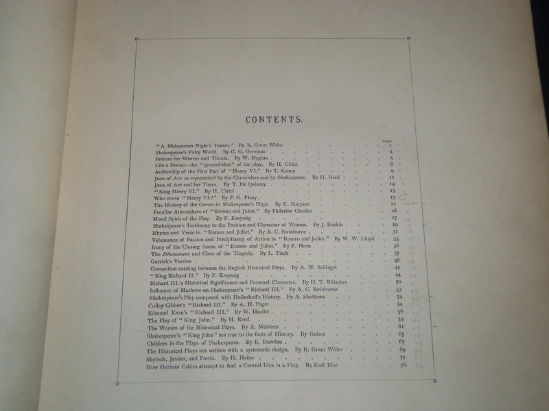 1876 SHAKESPEARE SCENES AND CHARACTERS SEIRES OF ILLUSTRATIONS VOLUME - Z 35