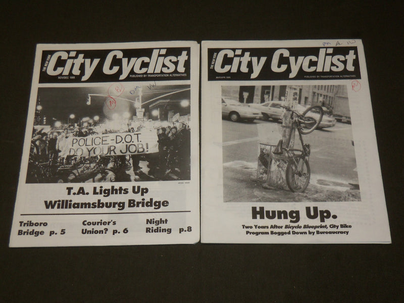 1995 THE NEW YORK CITY CYCLIST MAGAZINE LOT OF 2 ISSUES - O 3260