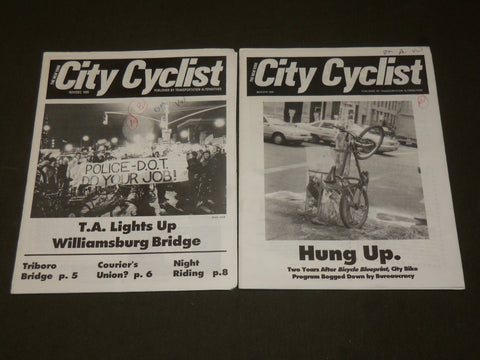 1995 THE NEW YORK CITY CYCLIST MAGAZINE LOT OF 2 ISSUES - O 3260