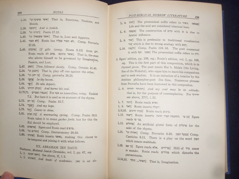 1946 POST-BIBLICAL HEBREW LITERATURE HARDCOVER BOOK BY BENZION HALPER - KD 8964