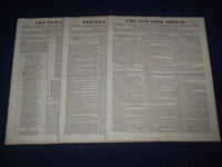 1832-1833 THE NEW YORK MIRROR NEWSPAPER LOT OF 19 - NICE ARTICLES - NP 1510
