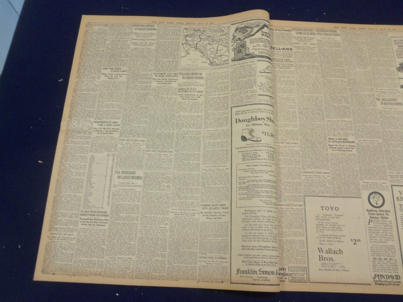 1917 MAY 18 NEW YORK TIMES - SENATE PASSES DRAFT BILL 65 TO 8 - NT 9155