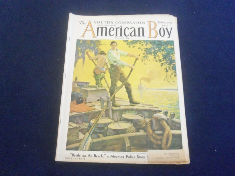 1933 FEBRUARY AMERICAN BOY MAGAZINE - BATTLE ON THE BEACH - ST 7073