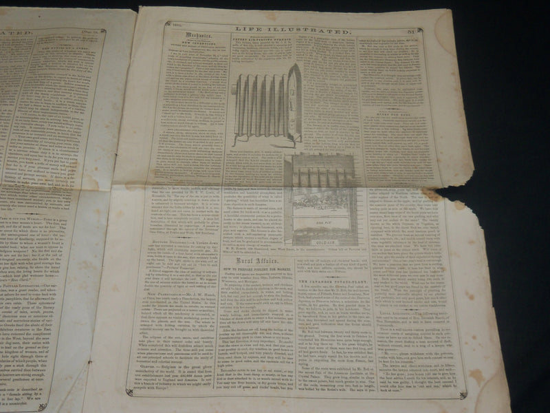 1855 DECEMBER 15 LIFE ILLUSTRATED NEWSPAPER - HENRY WARD BEECHER - NP 4791